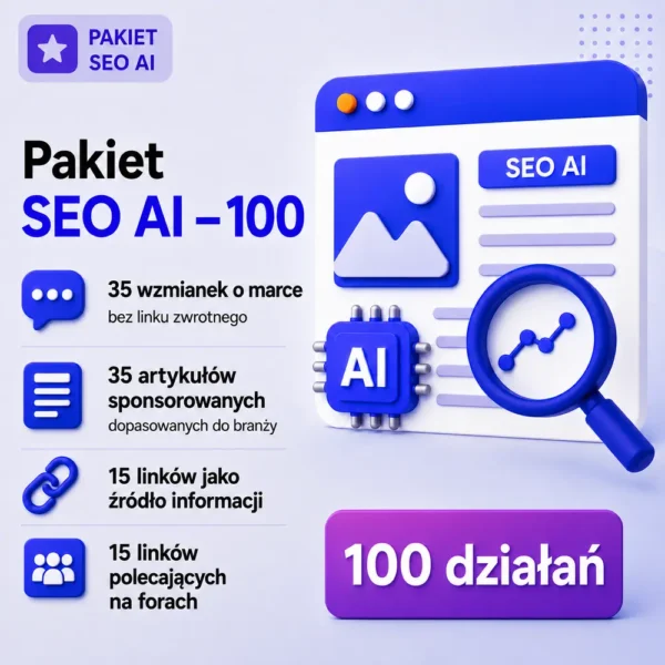 Pakiet SEO AI – 100 działań