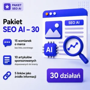 Pakiet SEO AI – 30 działań