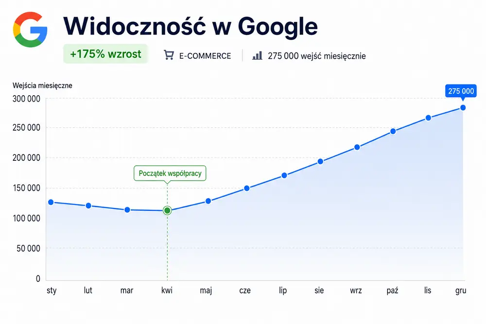 Pozycjonowanie SEO - Case Study e-commerce - Seostacja.pl