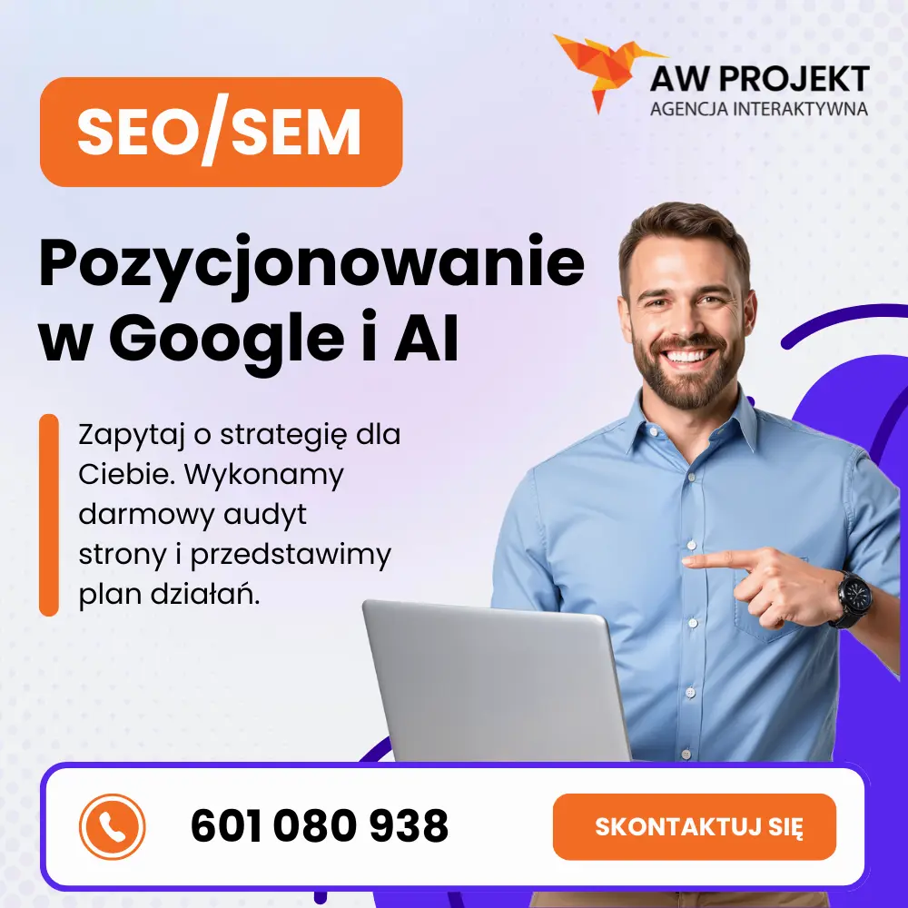 Pozycjonowanie stron - agencja SEO AW PROJEKT