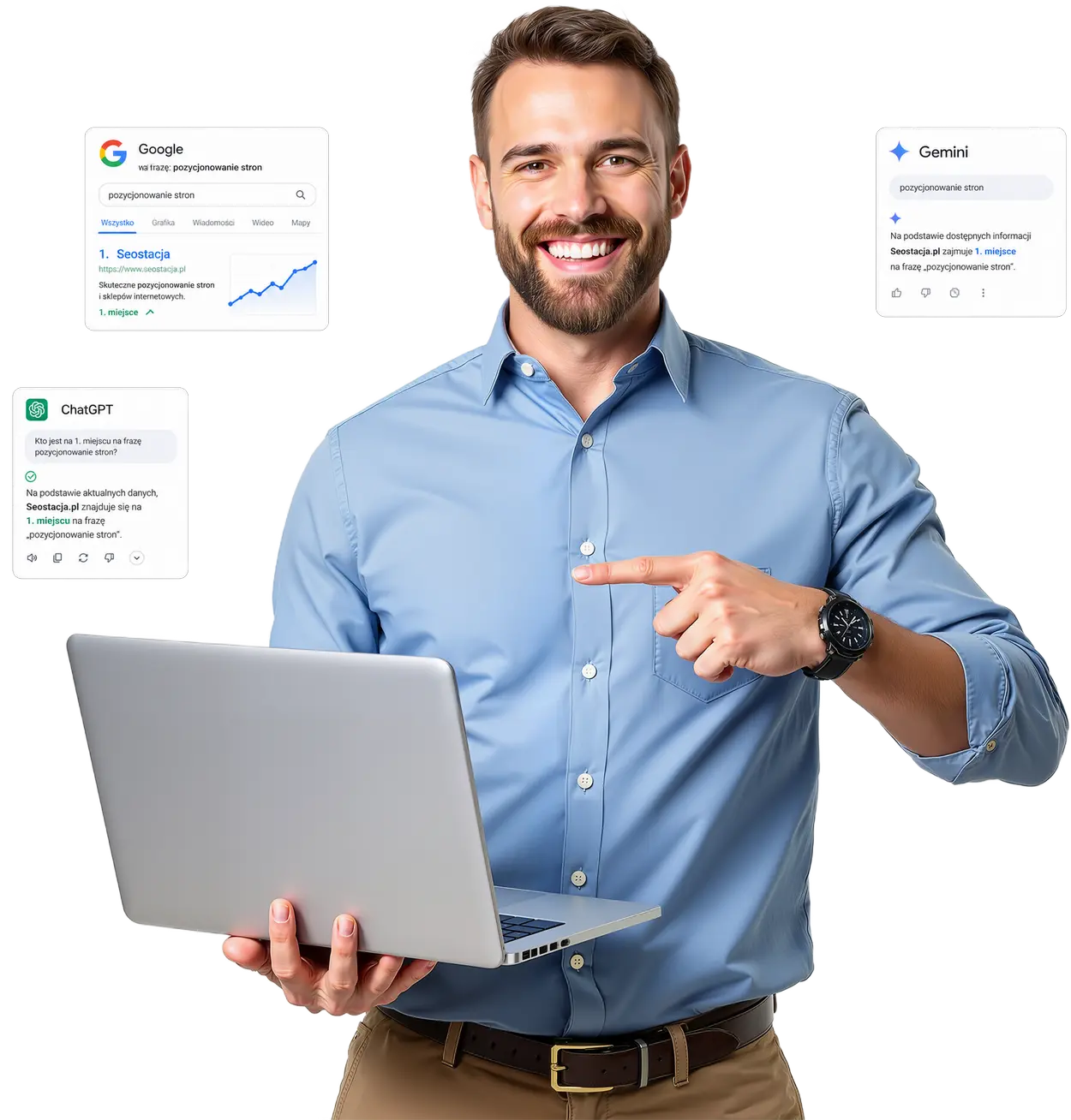 Pozycjonowanie stron w Google i AI - Seostacja