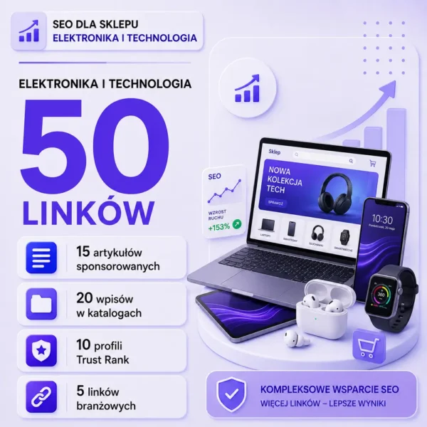 SEO dla sklepu Elektronika i technologia SEO dla sklepu Elektronika i technologia