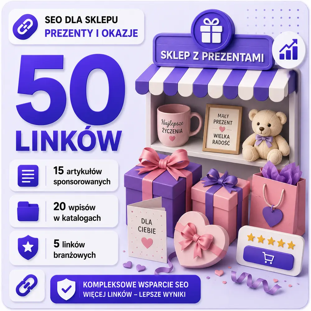 SEO dla sklepu Prezenty i okazje