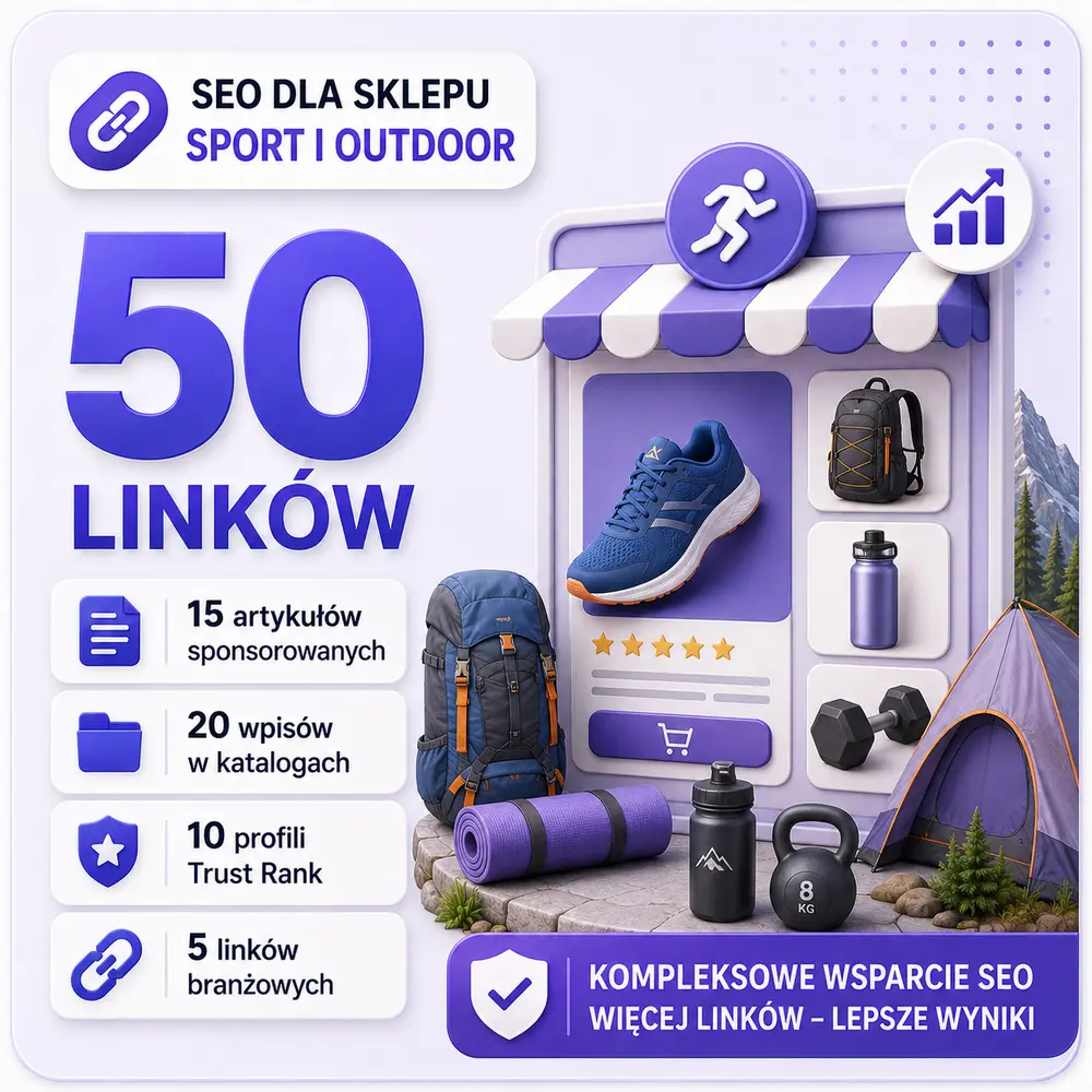SEO dla sklepu Sport i outdoor - link building